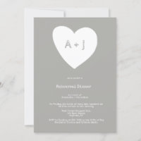 Répétition du coeur moderne invitation