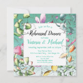 Répétition Florale Succulente Invitations (Devant)