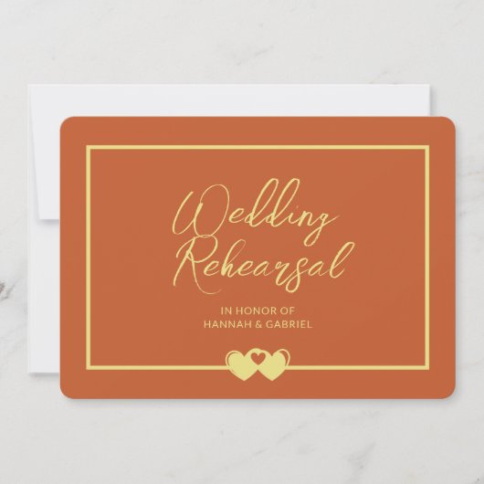 Répétition Mariage en terre cuite et invitation à (Devant)