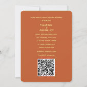 Répétition mariage et invitation à dîner Code QR (Dos)