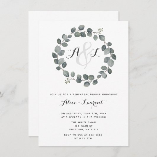 Répétition Monogram Greenersal Invitations (Devant / Derrière)