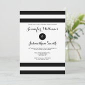 Répétition noire moderne invitations à dîner (Debout devant)