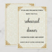 RÉPÉTITION OFFICIELLE CLASSIQUE DÎNER INVITATION (Devant / Derrière)