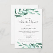 Répétition verte moderne invitations à dîner (Devant / Derrière)