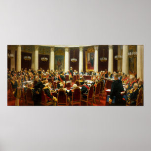 repin - ceremoniële zitting van de staatsraad 1901 poster