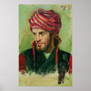 Repin - Jonge man met tulband Poster