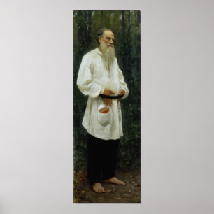 Repin - Leo Tolstoy Barvoets Poster