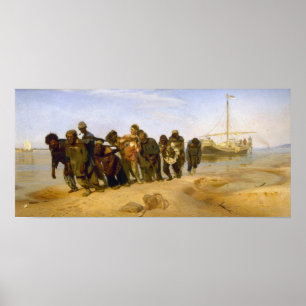 Repin - Volga Trekschuiten Poster