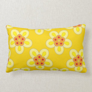 Repli d'Ann - coussin géométrique jaune de fleur