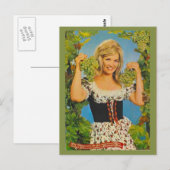 Replica  adverteren, Beiers meisje, druiven Briefkaart (Voorkant / Achterkant)