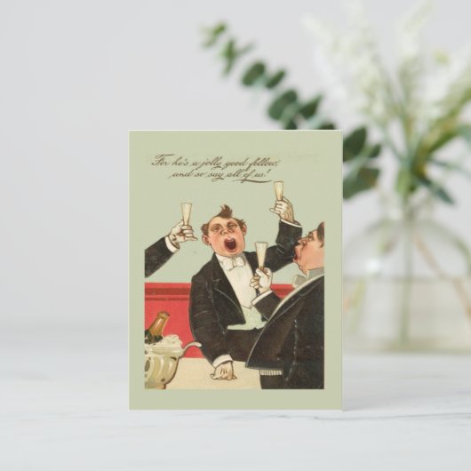 Replica briefkaart, Jolly good fellow Feestdagenkaart (Staand voorkant)