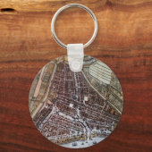 Replica City map of Rotterdam 1652 Sleutelhanger (Voorkant)