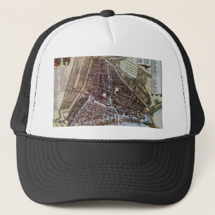 Replica City map of Rotterdam 1652 Trucker Pet