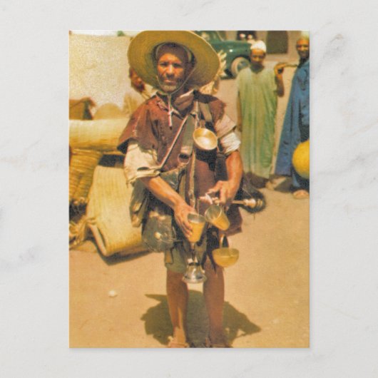 Replica  Drink verkoper, Marokko Briefkaart (Voorkant)