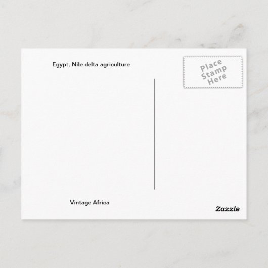 Replica Egypte, Nile delta agriculture Briefkaart (Achterkant)