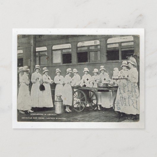 Replica kantinematig personeel, briefkaart (Voorkant)