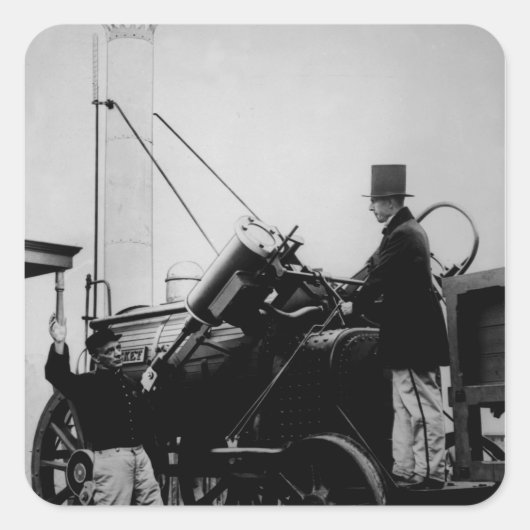 Replica of Stephensons Rocket, 1929 Vierkante Sticker (Voorkant)