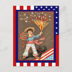 Replica op 4 juli, Flowers firecrackers Briefkaart