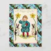 Replica Paaskaart, Een vrolijke Pasen Feestdagenkaart (Voorkant)