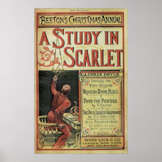 REPLICA-Poster van het eerste Sherlock Holmes-verh Poster (Voorkant)