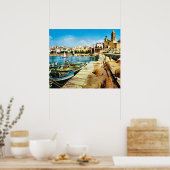 Replica  Spanje, Sitges waterfront Poster (Keuken)