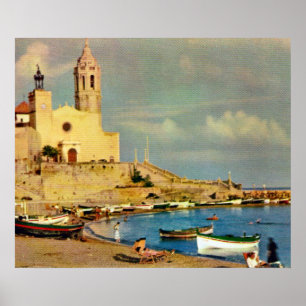 Replica  Spanje, Sitges waterfront Poster
