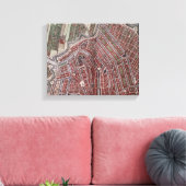 Replica stadskaart Amsterdam 1652 Canvas Afdruk (Insitu (Woonkamer))
