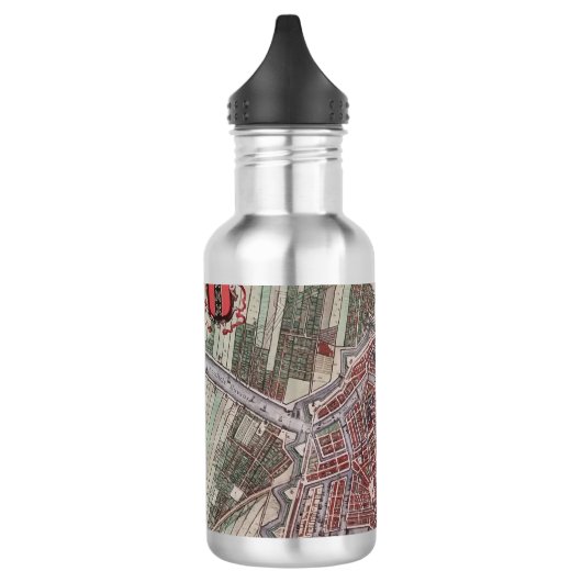 Replica stadskaart Amsterdam 1652 Waterfles (Links)