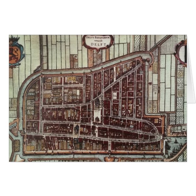 Replica-stadskaart van Delft 1649 (Voorkant Horizontaal)