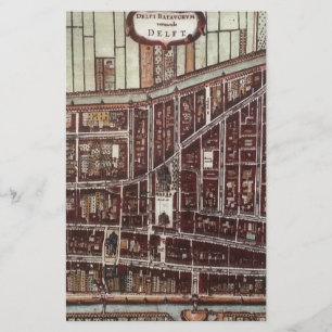 Replica-stadskaart van Delft 1649 Briefpapier
