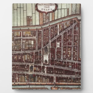 Replica-stadskaart van Delft 1649 Fotoplaat