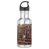 Replica-stadskaart van Delft vanaf 1649 Waterfles (Voorkant)