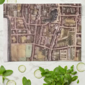 Replica stadskaart van Den Haag 1649 Theedoek (Gevouwen)