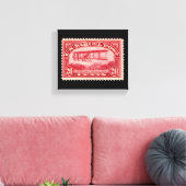 Replica US Postage Stamp, Air Mail Canvas Afdruk (Insitu (Woonkamer))