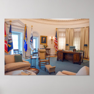 Replica van het Oval Office van Lyndon Baines John Poster