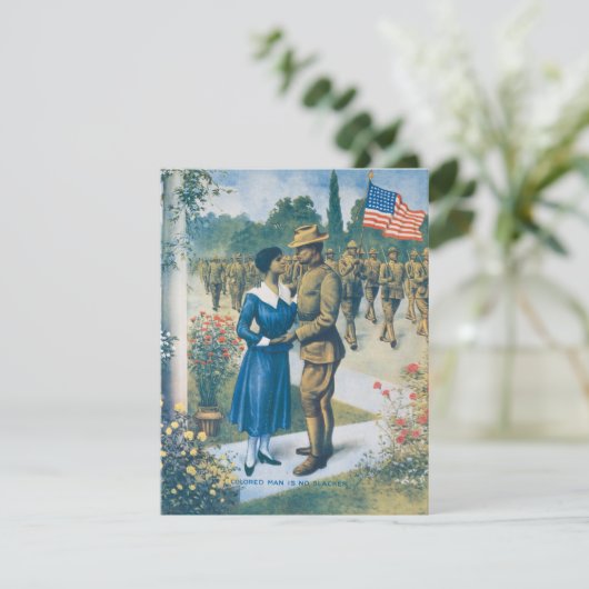 Replica van  WWI gekleurd Man is geen Slacker Kaart (Staand voorkant)