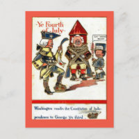 Replica Vintage 4 juli briefkaart George III