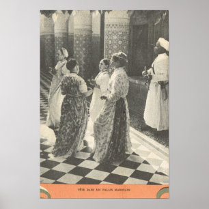Replica vintage image, Marrakesh, Maroc Poster