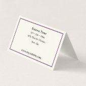 Repliez l'iris de lavande de cartes de visite (Dos)