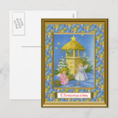 Réplique carte de Noël vintage, années 1930 (Devant / Derrière)