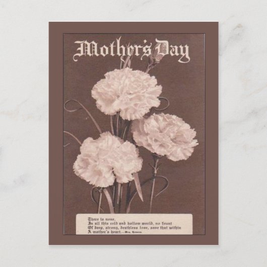 Réplique carte postale Vintage, fête des mères (Devant)