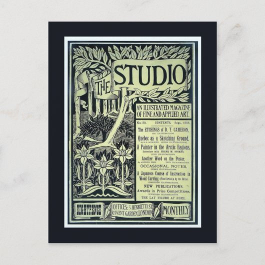 Réplique carte postale Vintage, Le Studio, couvert (Devant)
