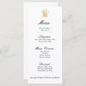 Réplique d'invitation de mariage royal | Menu du d (Devant / Derrière)