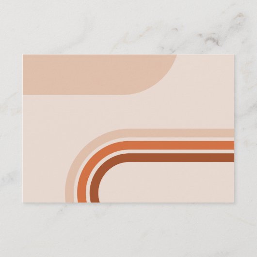Reply card bruiloft Arch Boho Abstract Informatiekaartje (Achterkant)