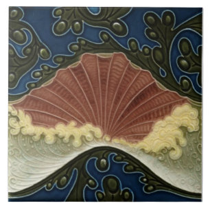 Repo Antiek Wedgwood Tubelined Ocean Waves Tegeltje