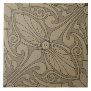 Repo  geometrische antenne Griekse grijze tegel Tegeltje