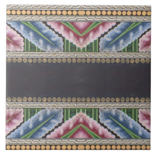 Repo Geometrische kleurrijke Grecian Floral Tegeltje