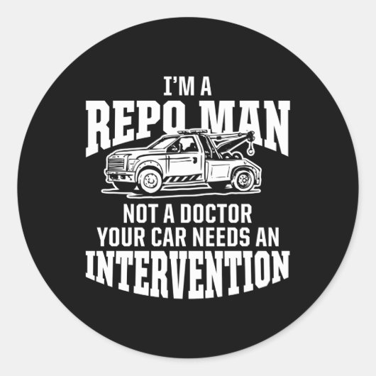 Repo Recovery Agent opnieuw in bezit nemen Ronde Sticker (Voorkant)