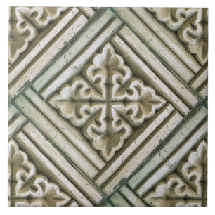 Repo Spaanse maure Floral Pattern Faux relief Ti Tegeltje