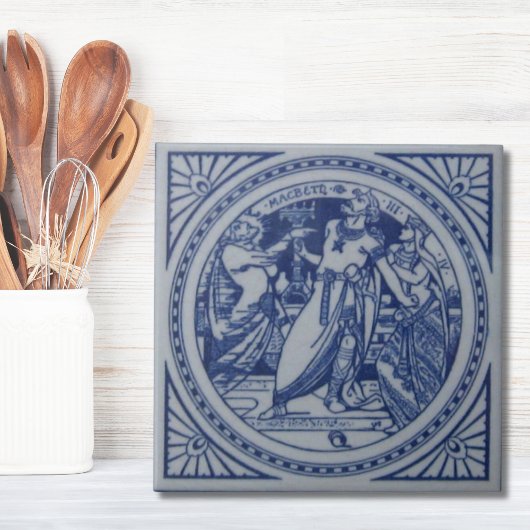 Repo Victoriaans Minton Tile Shakespeare Tegeltje
